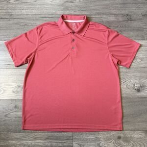 Cross & Windsor Men’s Golf Polo‎ Casual Coral Pink Short Sleeve Shirt Size Large
